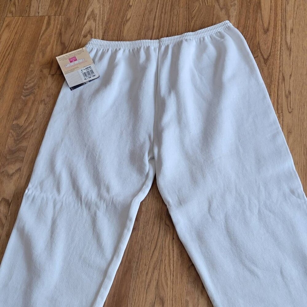 Hanes White Sweatpants PACK OF 2 - Picture 2 of 2